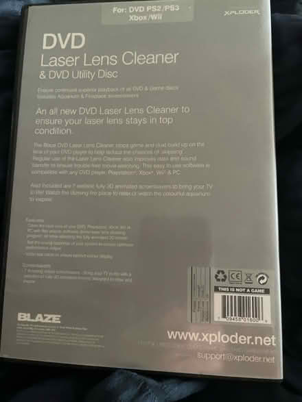 Photo of free DVD laser lens cleaner (Fawdon NE3) #2
