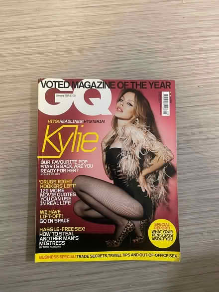 Photo of free GQ Magazine January 2005 Kylie Minogue cover Limited Edition (Southampton SO14) #1