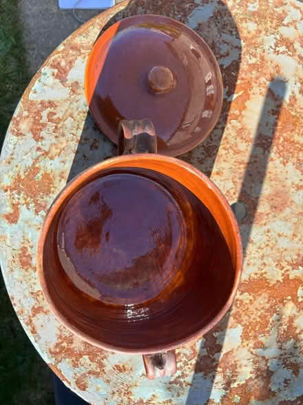 Photo of free Large earthenware casserole pot with lid (Chichester PO19) #2