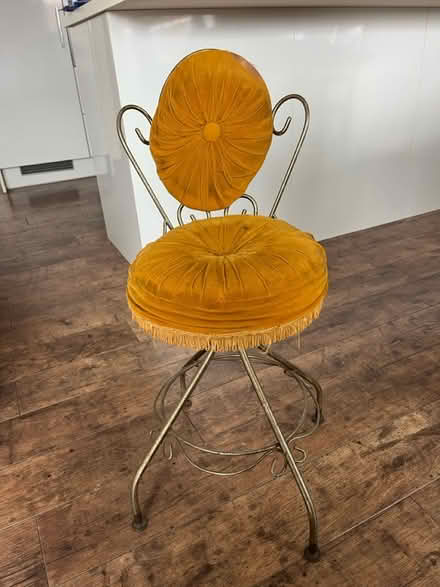 Photo of free Small yellow chair (Leyton Midland Road) #1