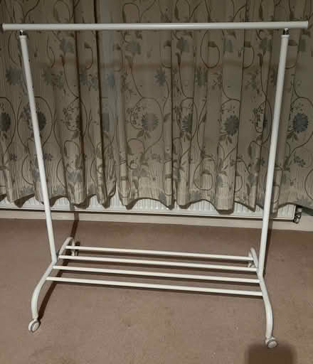 Photo of free IKEA Rigga mobile clothes rack with storage (Clarkston G76) #2