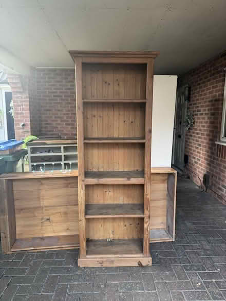 Photo of free Old pine bookcase (Bursledon SO31) #1
