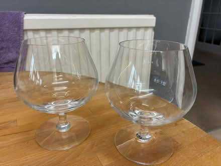 Photo of free A pair of brandy glasses (Spacey Houses HG3) #2