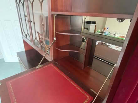 Photo of free Mahogany wall unit display/ cocktail cabinet, top half (HA0) #4