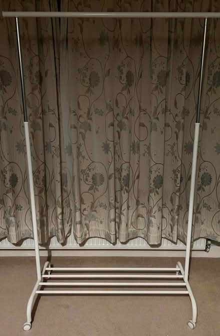 Photo of free IKEA Rigga mobile clothes rack with storage (Clarkston G76) #1