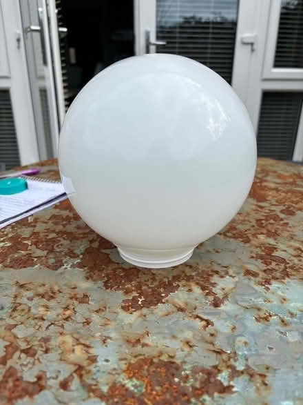 Photo of free White glass globe round lampshade (Chichester PO19) #1