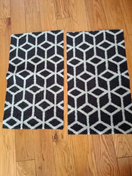 Photo of free Two black and white kitchen mats (sidcup DA15) #1