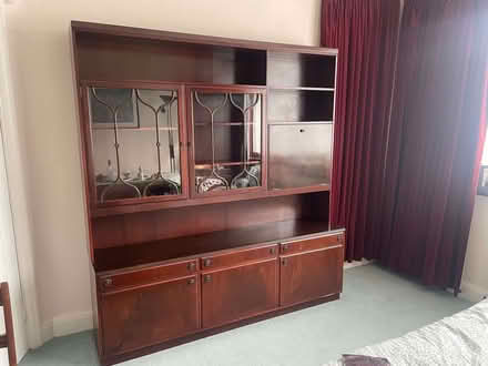 Photo of free Mahogany wall unit display/ cocktail cabinet, top half (HA0) #2
