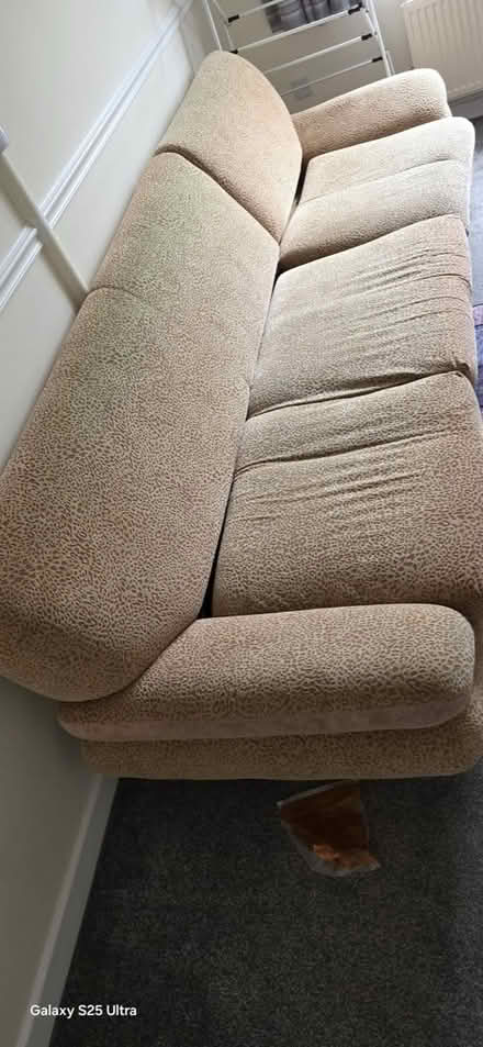 Photo of free Large clean beige sofa (Allen Rd Bridgwater TA6) #1