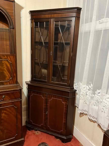 Photo of free Mahogany corner cabinet (Manor Park E12) #2
