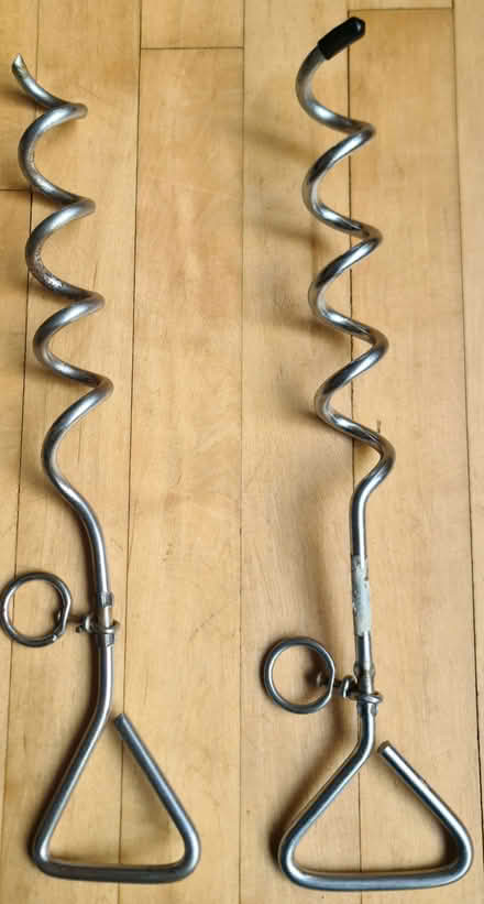 Photo of free Two Metal Pet Anchor Spiral Twist Camping Stakes. (Thames Ditton KT7) #1