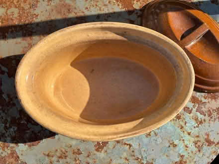 Photo of free Large oval earthenware casserole dish (Chichester PO19) #3