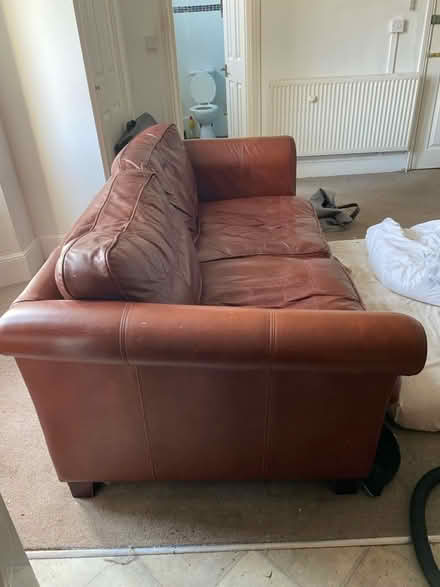 Photo of free Comfy brown leather sofa (Wells, BA5) #3