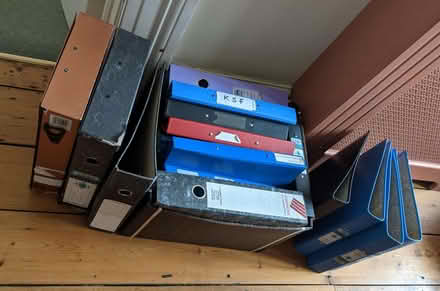 Photo of free A4 Ring, Lever Arch files/boxes, some new (Whaddon GL52) #1