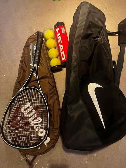 Photo of free 2 no. tennis rackets, 2 no. tennis bags, no. sets of tennis (Holland Park W11) #1
