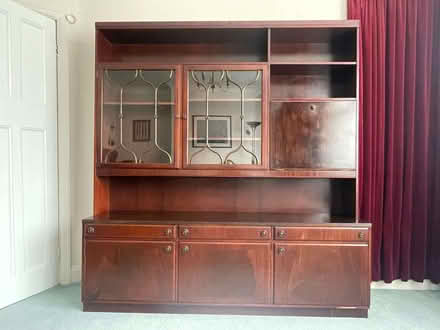 Photo of free Mahogany wall unit display/ cocktail cabinet, top half (HA0) #1
