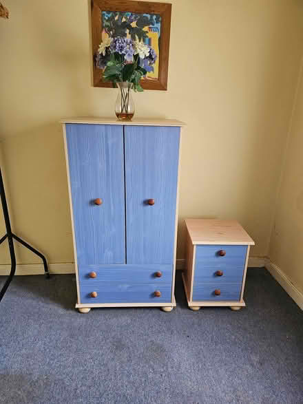 Photo of free Small wardrobe and bedside locker (Glenageary) #1