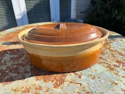 Photo of free Large oval earthenware casserole dish (Chichester PO19) #1