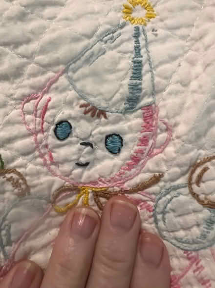 Photo of free Antique Embroidered Baby Quilt (NE Downers Grove) #3
