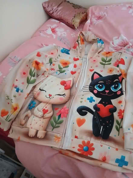 Photo of free 1 x pretty tea shirt. + 1 pretty cat zip up hoody. Both 16 (Bournemouth BH1) #2