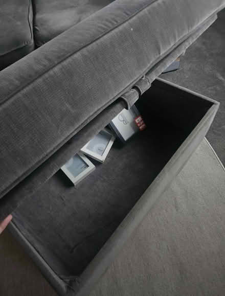 Photo of free Grey sofa and ottoman (Stroud) #3