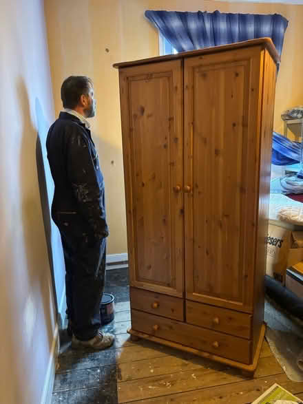 Photo of free 6 foot tall wardrobe with shelf above rail (Emsworth PO10) #1