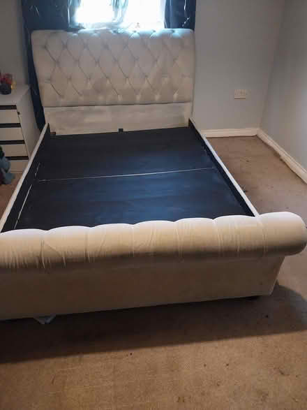 Photo of free Grey double bed frame only (Hitchin) #1