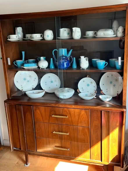 Photo of free 50s Deco hardwood china cabinet (Harlem) #1