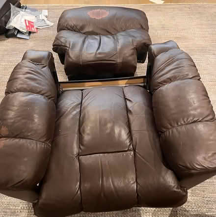 Photo of free Leather La-Z-Boy cushioned recliner (First Hill) #3