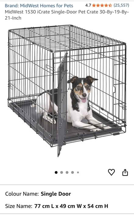 Photo of free New Dog Crate 77cm Lx44cm Wx54cm H (Kinsale) #1