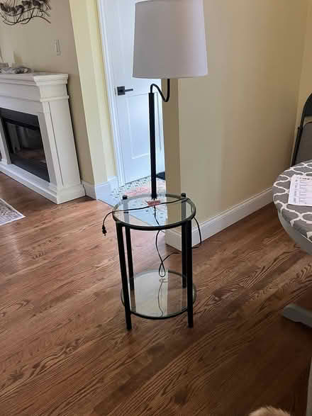 Photo of free Lamp w glass table (48073) #1