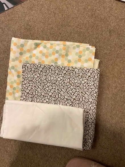 Photo of free Two lengths of cotton dress making material & some lining (Kingsway) #1