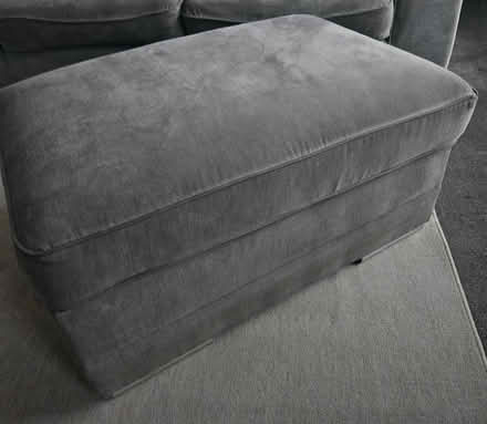 Photo of free Grey sofa and ottoman (Stroud) #2