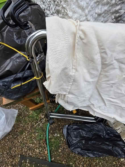 Photo of free shelves and steel frame rolling hamper (Sutton Courtenay OX14) #1