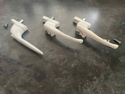 Photo of free 3 replacement UPVC window handles (Lightwater GU18) #1