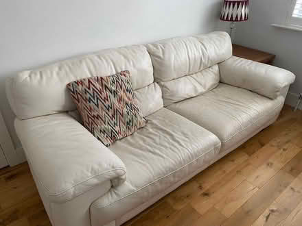 Photo of free 7.5ft 3 seater leather couch (Churchtown) #1