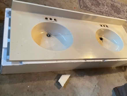 Photo of free 60 inch double sink base (Exeter Township) #1