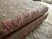 Photo of free Gorgeous beige/ pink linen weave fabric footstool / pouffe. (Stafford ST17) #4