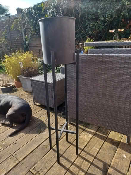 Photo of free Tall Metal Plan Pot (South Reading RG2) #1