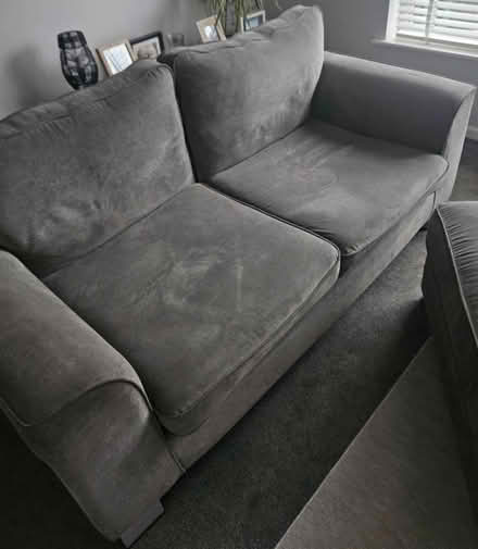 Photo of free Grey sofa and ottoman (Stroud) #1