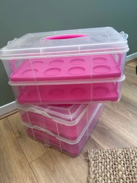 Photo of free 2 portable stacking muffin/cake box (S35 Chapeltown) #1