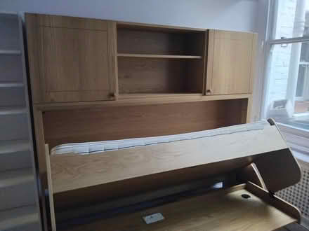 Photo of free Furniture, bed( 2in1 ),bookshelve (Sloane square) #1