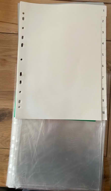 Photo of free Stationary: dividers, pockets (Whitegrove RG42) #1