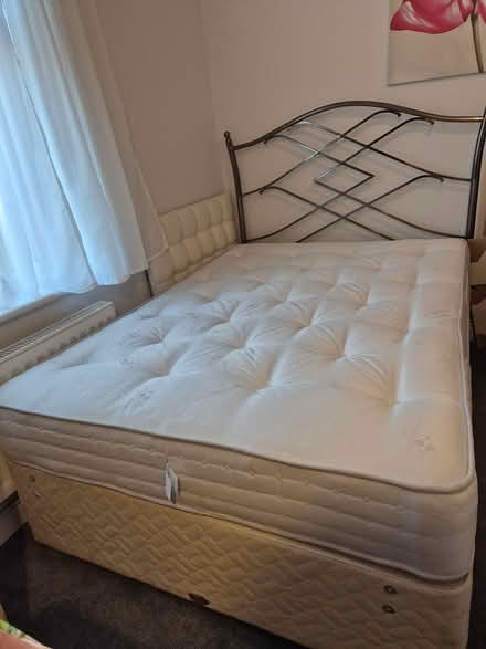Photo of free Double Divan Base with Metal Headbr (Dartford DA1) #1
