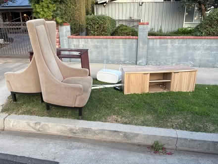 Photo of free Two Velour Chairs, Tables, Lighting (Winnetka) #1