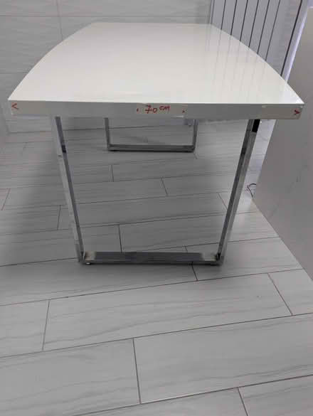Photo of free White and chrome table (Northside Dublin) #2