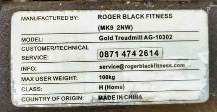 Photo of free Working treadmill (Earley RG6) #1