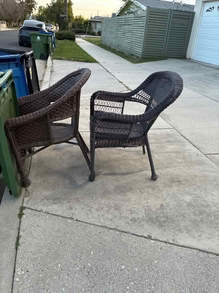 Photo of free Two Brown Patio Chairs As Is (Winnetka) #1