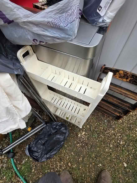 Photo of free shelves and steel frame rolling hamper (Sutton Courtenay OX14) #3