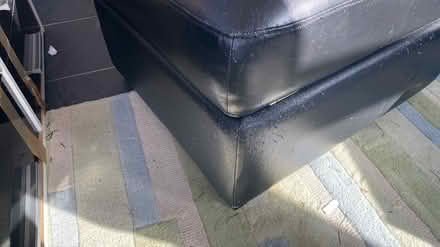 Photo of free Black leather storage ottoman (Sutton road) #2